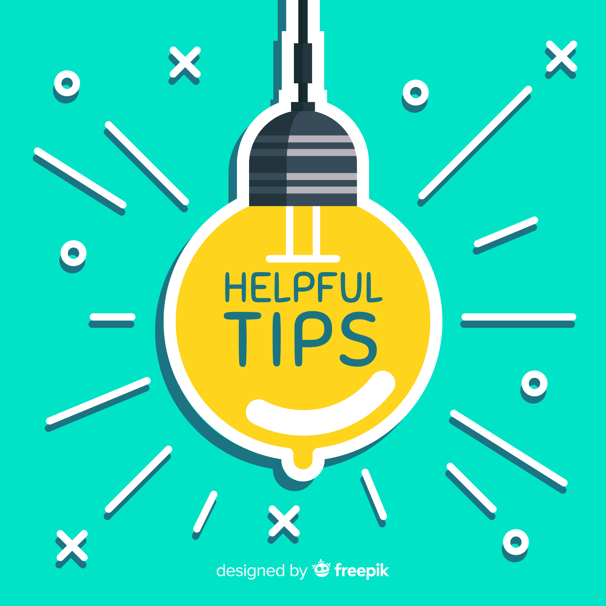 Lightbulb with Helpful Tips
