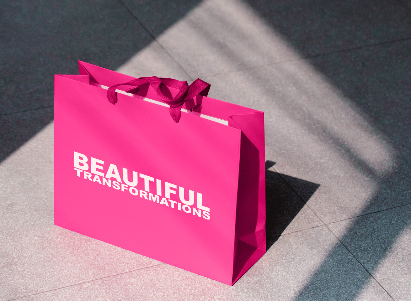 Beautiful Transformations Salon Logo Design on a bag