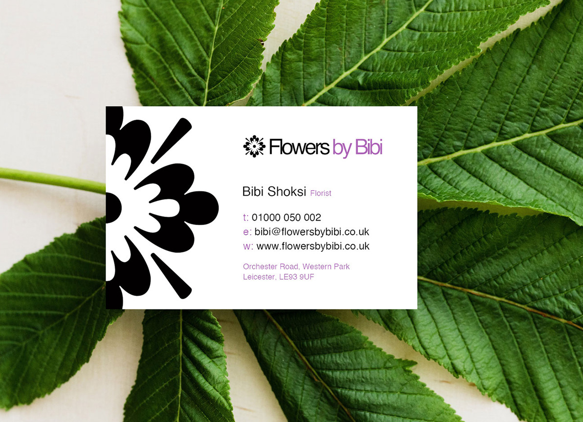 Flowers by Bibi Business Card Design