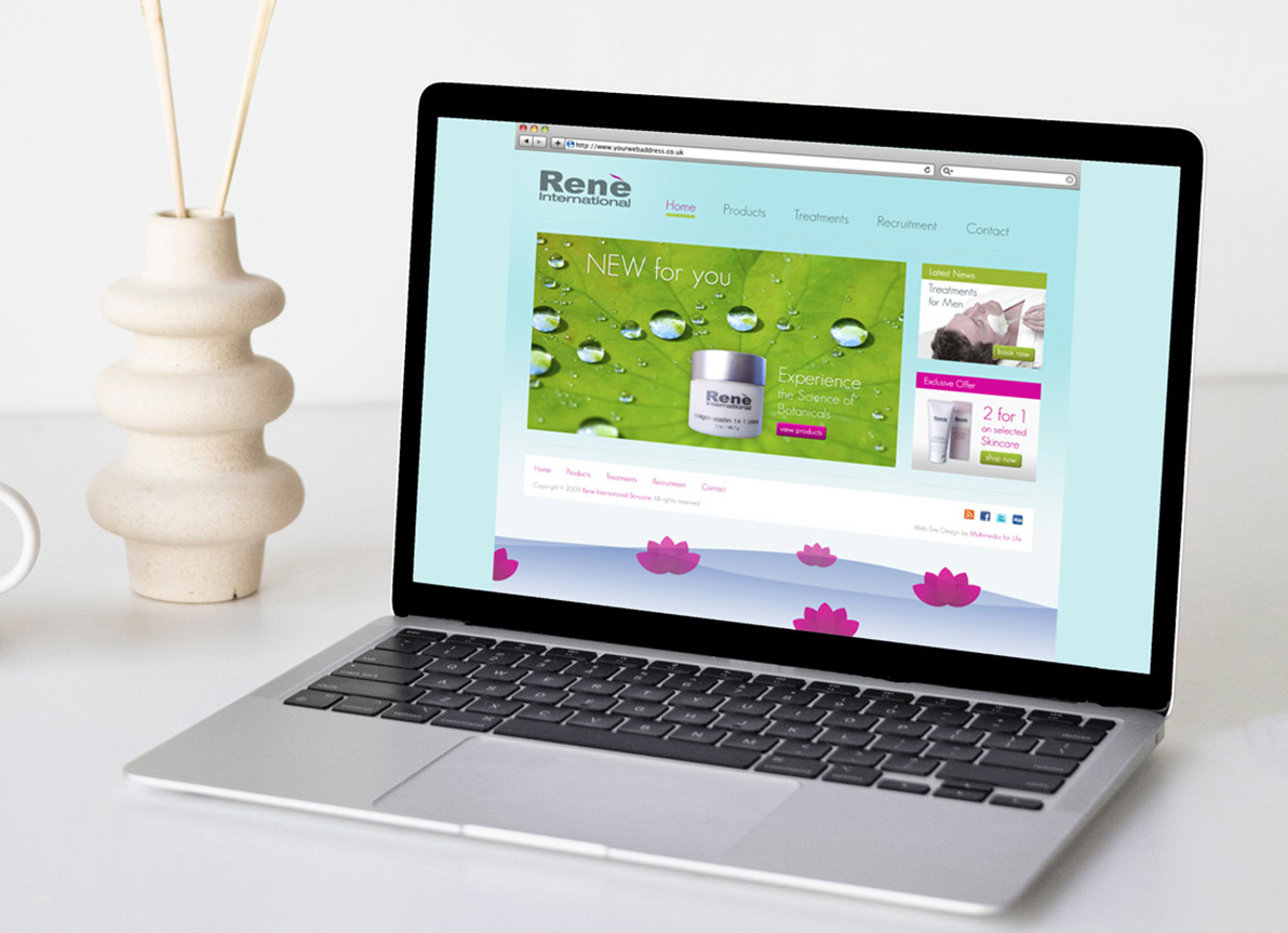 Rene International Web homepage Design